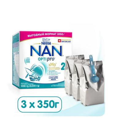 NAN 2 Optipro dry milk mixture 6-12 months. 1050g - Buy Online on GoSupps.com