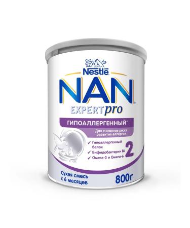 NAN ExpertPro 2 dry hypoallergenic mixture 6-12 months 800g