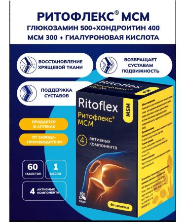 Erzig Glucosamine 500 + chondroitin 400 msm ritoflex