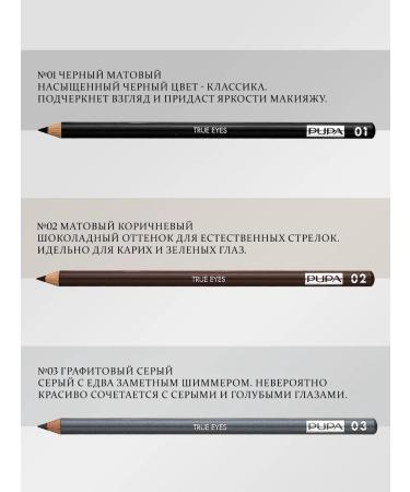 Pupa True eyes eye pencil 01 black - Buy Online on GoSupps.com