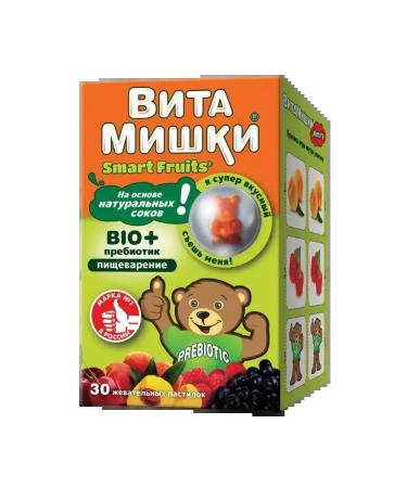 Vitamin Bears For children bio+ prebiotic 30 pcs 1 unit+ napkin - Buy Online on GoSupps.com