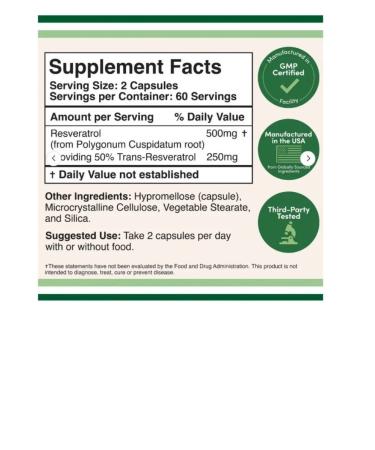 Double Wood Supplements Resveratrol resveratrol 120 capsules - Buy Online on GoSupps.com