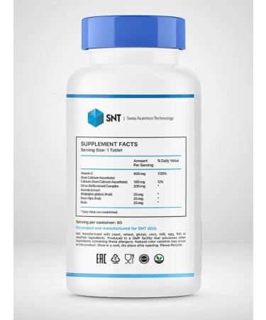 SNT Enhanced vitamin C 900 mg 60 tablets Ester-C Plus - Buy Online on GoSupps.com