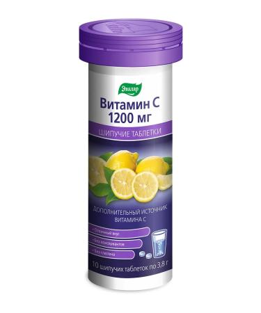 Evalar Vitamin C 1200 mg 10 spiked pills for immunity - Buy Online on GoSupps.com