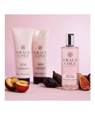 Grace Cole Bath gel and shower wild fig and pink cedar 300ml - Buy Online on GoSupps.com