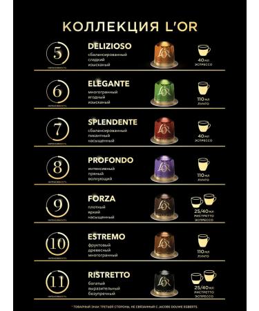 L'OR Capsules for Nespresso Espresso Delizioso 50 pcs - Buy Online on GoSupps.com