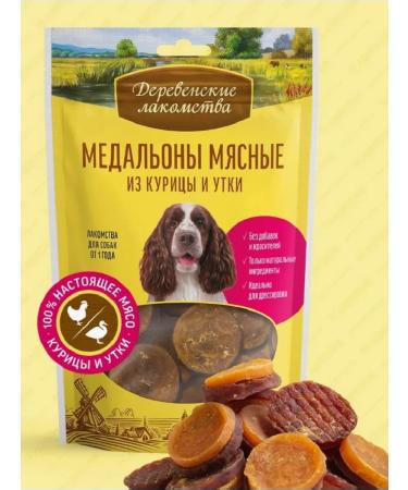 Country delicacies Adult -dog treats of chicken and duck medallions 90g