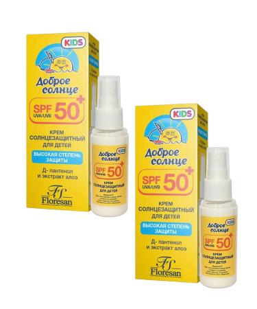 Floresan Cream-spray sunscreen for children SPF 50+ 50ml 2pcs - Buy Online on GoSupps.com