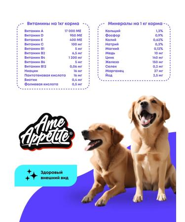 AmeAppetite Dry food for dogs with beef 12 kg - Buy Online on GoSupps.com