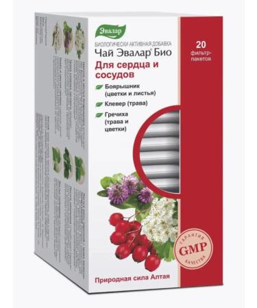 Health from nature Evalar tea for the heart and blood vessels f p 1.5 g x20pcs