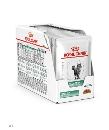 ROYAL CANIN Wet food Diabetic (sauce) for cats 85 g x 12 pcs - Buy Online on GoSupps.com