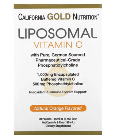 California Gold Nutrition Liposomal C liposomal vitamin C 1000 mg 30 bags