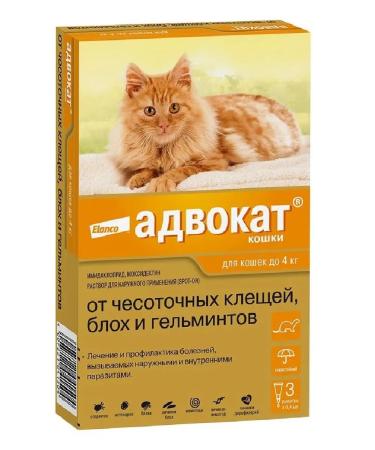 Bayer Lawyer Antiparasitic drug for cats up to 4 kg 3p*0.4ml