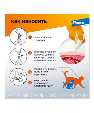 Bayer Lawyer Antiparasitic drug for cats up to 4 kg 3p*0.4ml - Buy Online on GoSupps.com