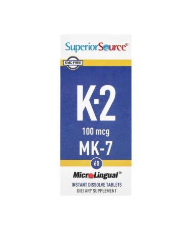Superior Source Vitamin K2 100 g 60 fast -soluble tablets - Buy Online on GoSupps.com