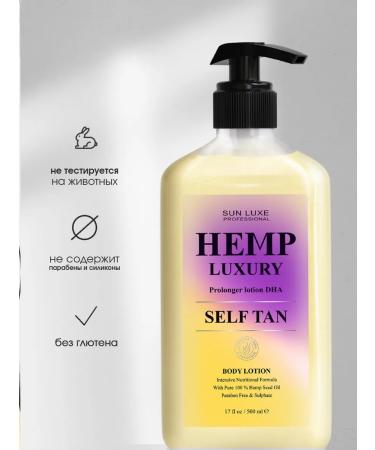 Sun Luxe Professional Moisturizing lotion after tanning with DHA HEMP Luxury Self tan - Buy Online on GoSupps.com