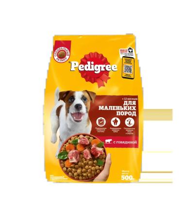 PEDIGREE Dry food for dogs of small breeds with beef 3pcs of 500 g - Buy Online on GoSupps.com