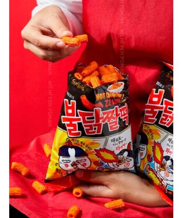 Samyang Buldak ZZALDDUK chips with a taste of acute chicken - Buy Online on GoSupps.com