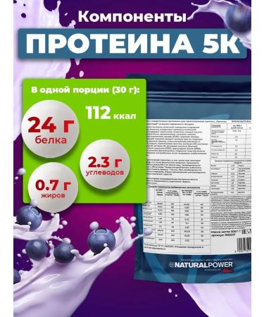 Natural power Pyatoponent protein Naturalpower 500 g in blueberry yogurt - Buy Online on GoSupps.com