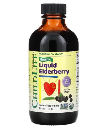 ChildLife Organic liquid an elderberry from 1 year 118 ml (4 liquid. UC) - Buy Online on GoSupps.com