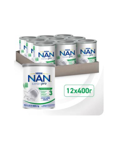 NAN ExpertPro 3 Dry sour -milk drink with 12 months. 400g 12pcs