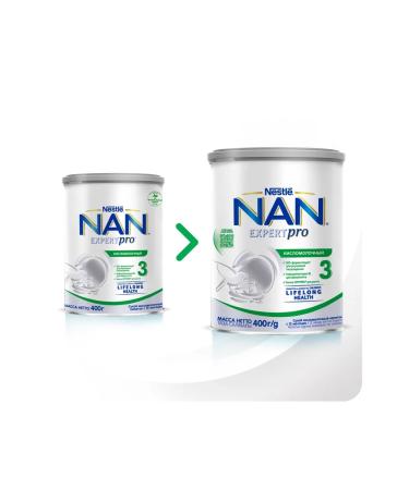 NAN ExpertPro 3 Dry sour -milk drink with 12 months. 400g 12pcs - Buy Online on GoSupps.com