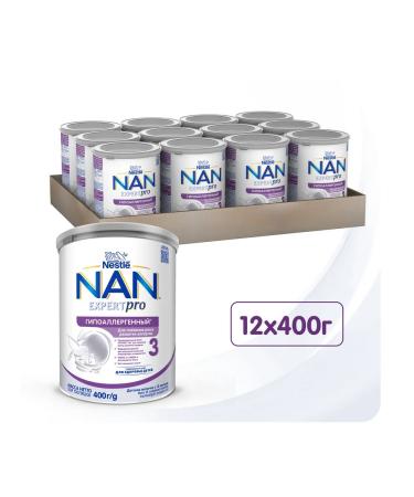 NAN ExpertPro 3 Dry hypoallergenic drink with 12 months 400g 12pcs