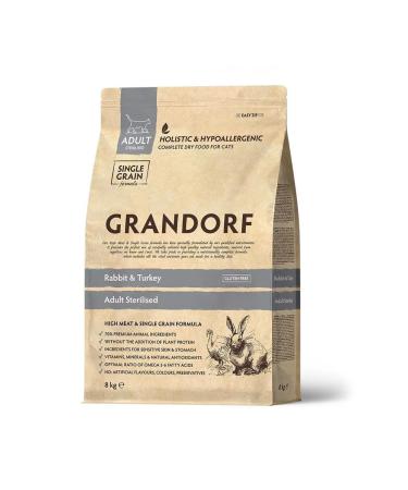 Grandorf Dry food for sterilized cats rabbit and turkey 8 kg