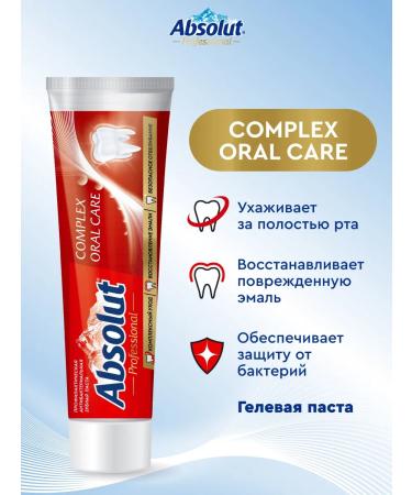 Absolut Whitening toothpaste enamel restoration and comprehensive care 3x110g - Buy Online on GoSupps.com