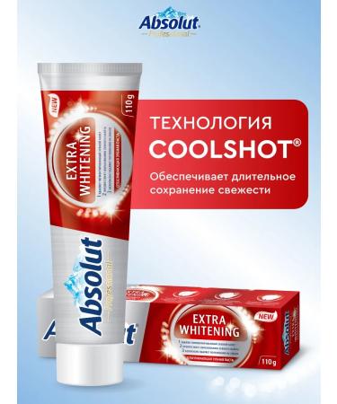 Absolut Whitening toothpaste for fresh breath comprehensive care set of 3 x 110 g - Buy Online on GoSupps.com
