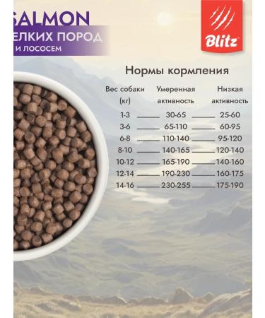 BLITZ Dry feed for dogs of small breeds salmon with lamb 8 kg - Buy Online on GoSupps.com