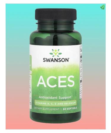 Swanson Vitamins A C E and Selenium 60 soft tablets