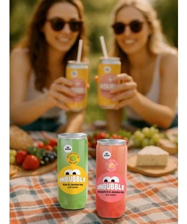 INBUBBLE Set of drinks Bubble Tea's tea Taste of summer without sugar 4 pcs - Buy Online on GoSupps.com
