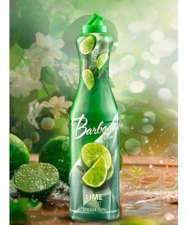 BARBADOS Lime syrup citrus taste for drinks baking desserts