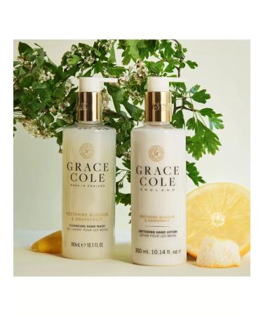 Grace Cole Liquid soap with a dispenser of a nectarine flower and grapefruit 300ml - Buy Online on GoSupps.com