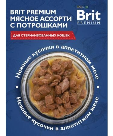 Brit Spiders for sterile. Cats meat assorted with giblets 14x85g - Buy Online on GoSupps.com