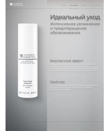 Janssen Cosmetics Sunscreen face cream from wrinkles SPF 30 30 ml - Buy Online on GoSupps.com