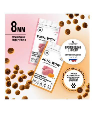 BOWL WOW Mini -set of dry feed for the gastrointestinal tract - 100 g x 4 pcs - Buy Online on GoSupps.com