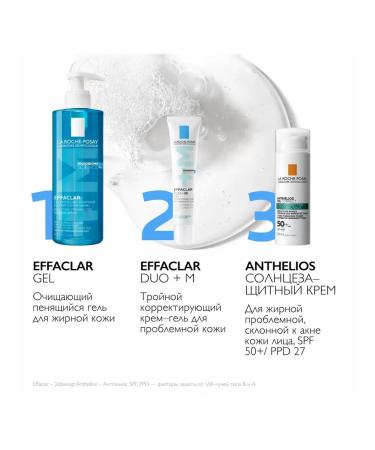 LA ROCHEPOSAY Effaclar Cream Duo + M and Cleaning Gel 45 ml - Buy Online on GoSupps.com