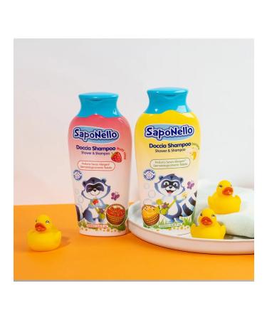 FELCE AZZURRA Children's shower gel and shampoo 2 in 1 banana 250 ml - Buy Online on GoSupps.com