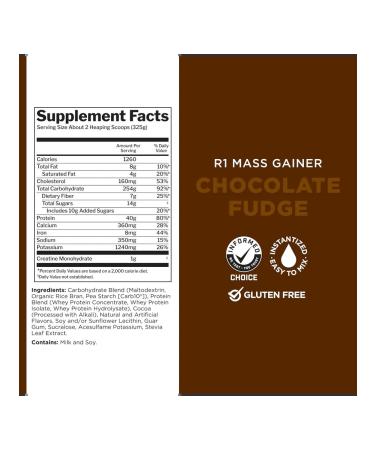 Rule 1 Mass Gainer Gainer 5200 g - chocolate lipstick - Buy Online on GoSupps.com