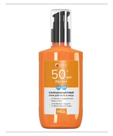 MILV Sunscreen for body cream waterproof SPF 50+