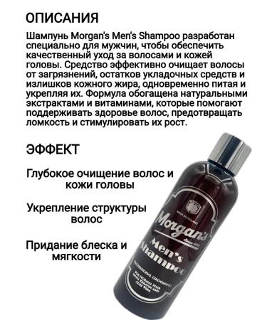 Morgan's Pomade Male professional hair shampoo 250 ml - Buy Online on GoSupps.com