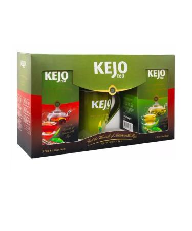 KEJOfoods Set Tea+Cup (Green 25 Pack+Black 25 Pack) 2 pcs - Buy Online on GoSupps.com