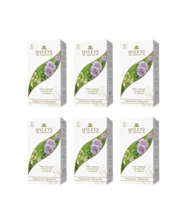 HYLEYS Black tea with lemon balm and mint 25 packages 6 pcs