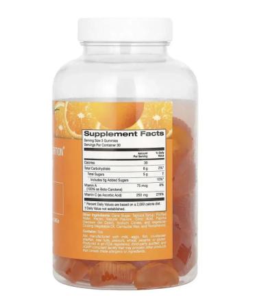 California Gold Nutrition Chewing vitamin C 250 mg vitama of 100% beta-carotene - Buy Online on GoSupps.com