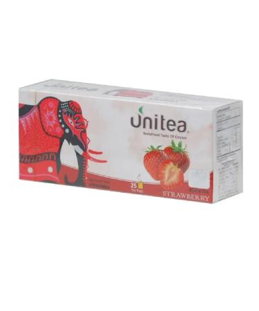 Unitea Tea Black Strawberries 25 Pack*2g