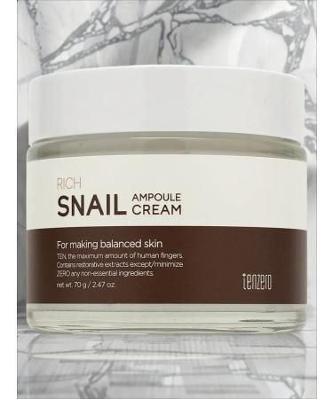 Tenzero Ampouled face cream neck and neckline with snail mucin - Buy Online on GoSupps.com