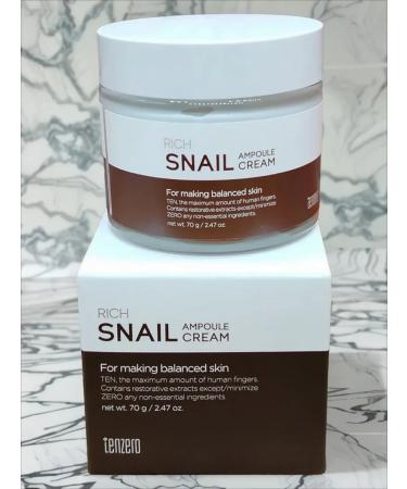 Tenzero Ampouled face cream neck and neckline with snail mucin - Buy Online on GoSupps.com