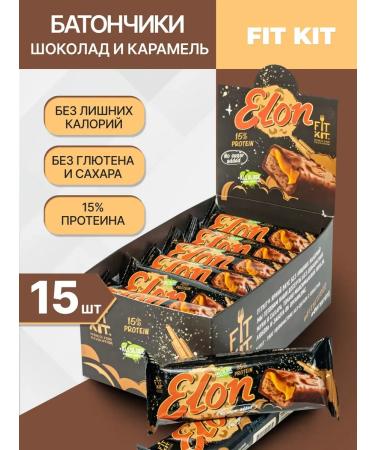 FIT KIT Bars without sugar and gluten 45 grams 15 pcs with caramel